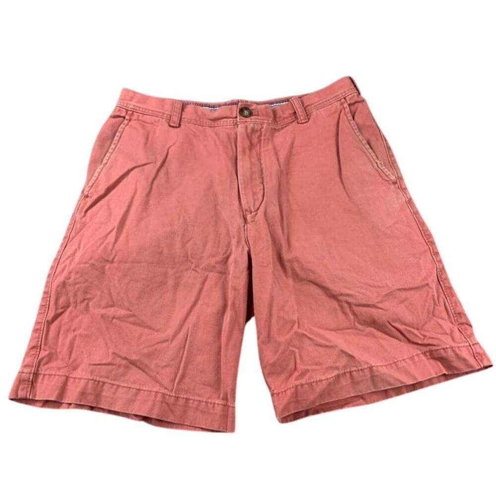 IZOD Chino Shorts Men Size 30 Pink Zip Fly Belt Loops Workwear‎ Golf Pockets